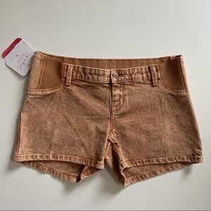 Isabel Maternity Shorts Size 6 Maternity Shorts Highest Rise Acid Wash Denim NWT